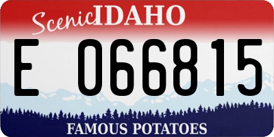 ID license plate E066815