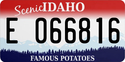 ID license plate E066816