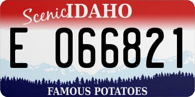ID license plate E066821