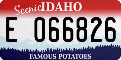 ID license plate E066826