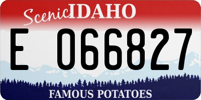 ID license plate E066827