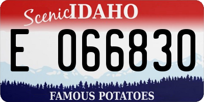 ID license plate E066830