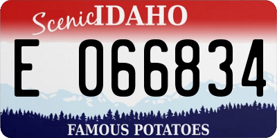 ID license plate E066834