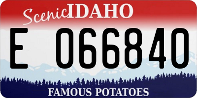 ID license plate E066840