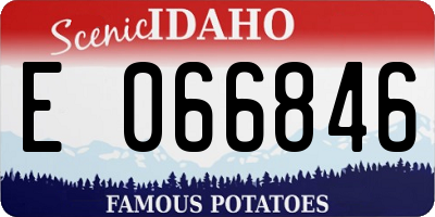 ID license plate E066846