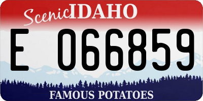 ID license plate E066859