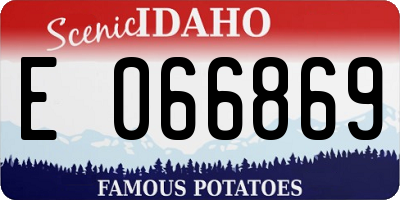 ID license plate E066869