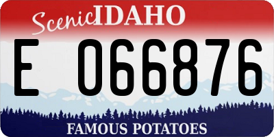 ID license plate E066876
