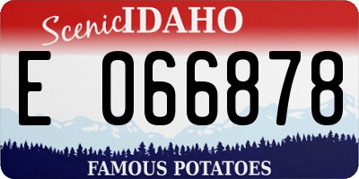 ID license plate E066878
