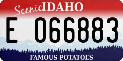ID license plate E066883
