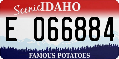 ID license plate E066884
