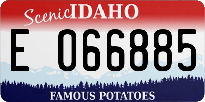 ID license plate E066885