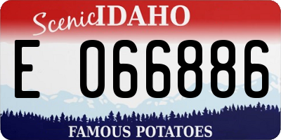 ID license plate E066886