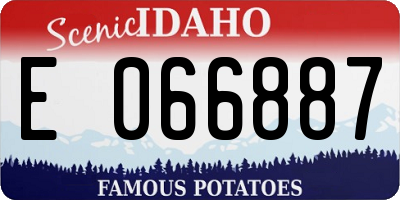 ID license plate E066887