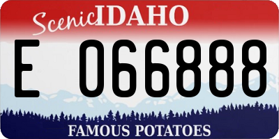 ID license plate E066888