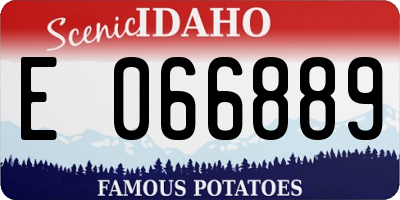 ID license plate E066889