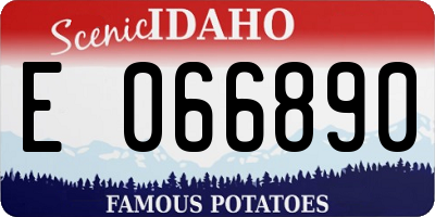 ID license plate E066890