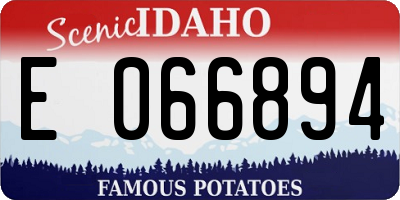 ID license plate E066894