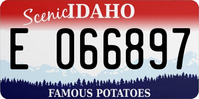 ID license plate E066897
