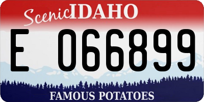 ID license plate E066899
