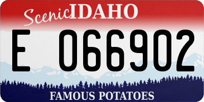 ID license plate E066902