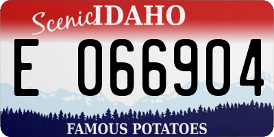 ID license plate E066904