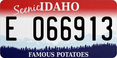 ID license plate E066913