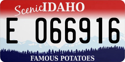 ID license plate E066916