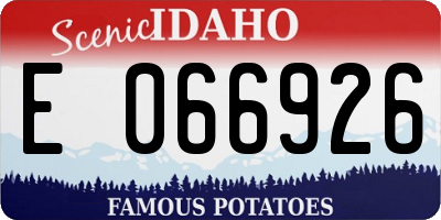 ID license plate E066926
