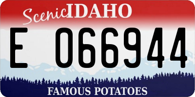 ID license plate E066944