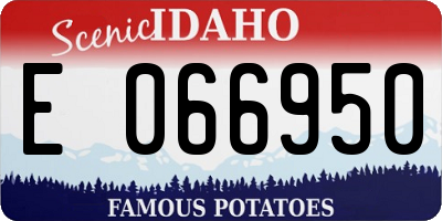 ID license plate E066950
