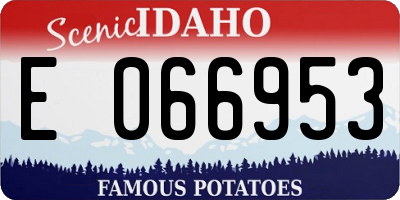 ID license plate E066953