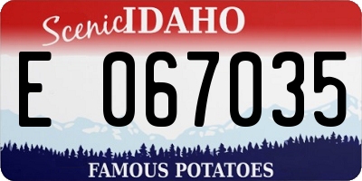 ID license plate E067035