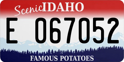 ID license plate E067052
