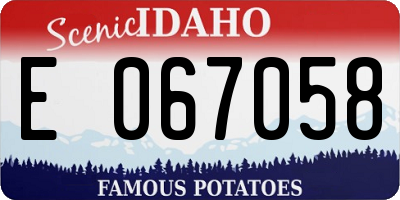 ID license plate E067058