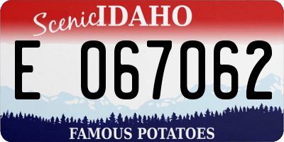 ID license plate E067062