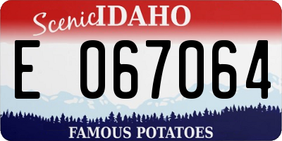 ID license plate E067064