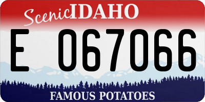 ID license plate E067066