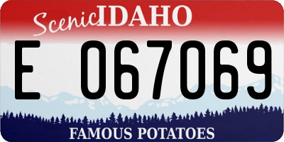 ID license plate E067069