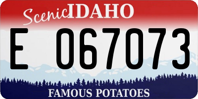 ID license plate E067073