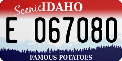 ID license plate E067080