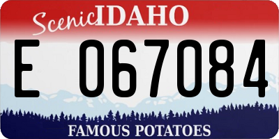 ID license plate E067084