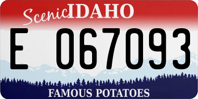 ID license plate E067093