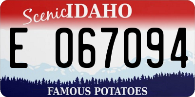 ID license plate E067094