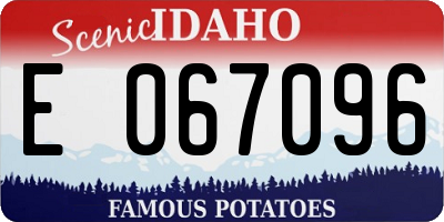 ID license plate E067096