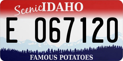 ID license plate E067120