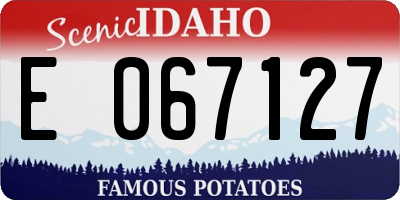 ID license plate E067127