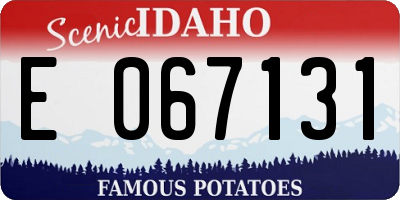 ID license plate E067131