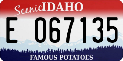 ID license plate E067135