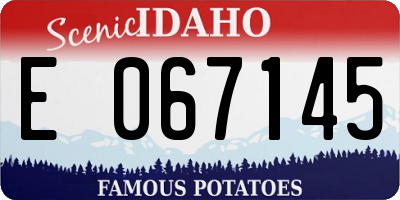 ID license plate E067145